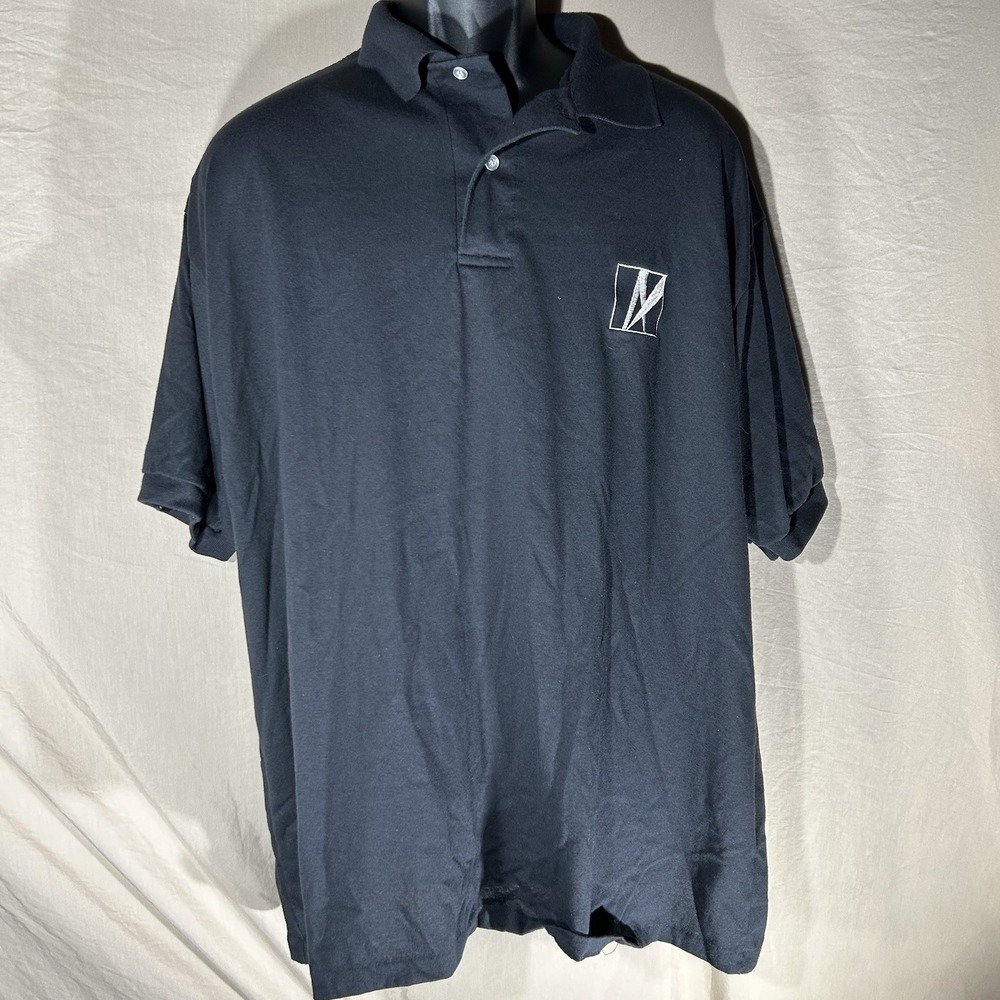 Great American Originals Polo Shirt Men's 2XL Black Screen Mates Embroidered